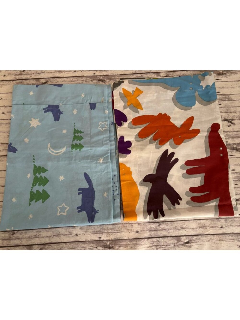 IKEA Tassa‎ Alg Vilda Hund Pillow Case PAIR Animal Print Multicolor Standard